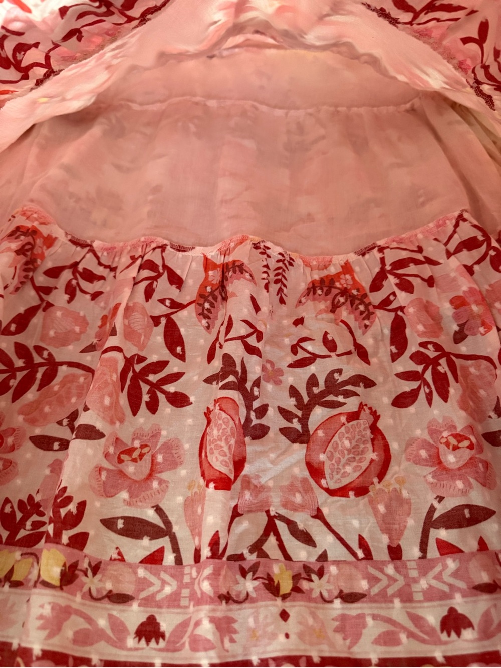 FARM RIO ROMANTIC ORCHARD OFF WHITE MIDI DRESS M - Picture 6 of 15